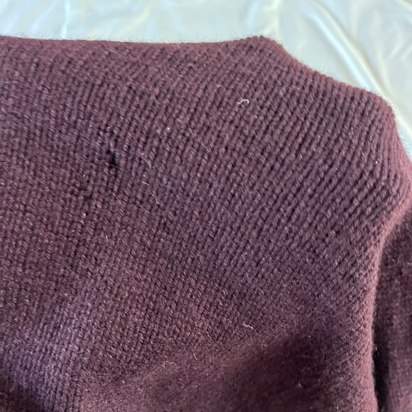 Vintage Polo Hand Knit Cashmere Wool Blend Maroon Fair Isle Sweater Men's XL - Picture 6 of 9